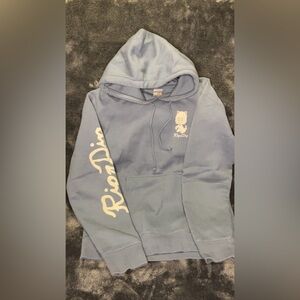Blue Hoodie with Graphic Print